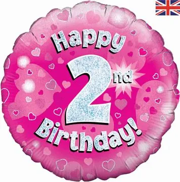 Age Birthday 2 Pink