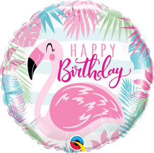 Flamingo Happy Birthday Balloon