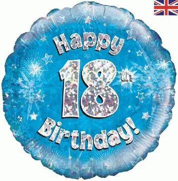 Age Birthday 18 Blue