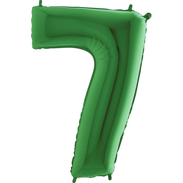 GREEN NUMBER 7 BALLOON