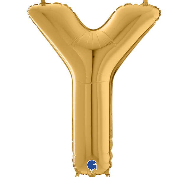 GOLD LETTER Y BALLOON