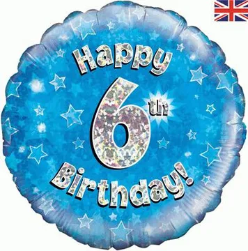 Age Birthday 6 Blue