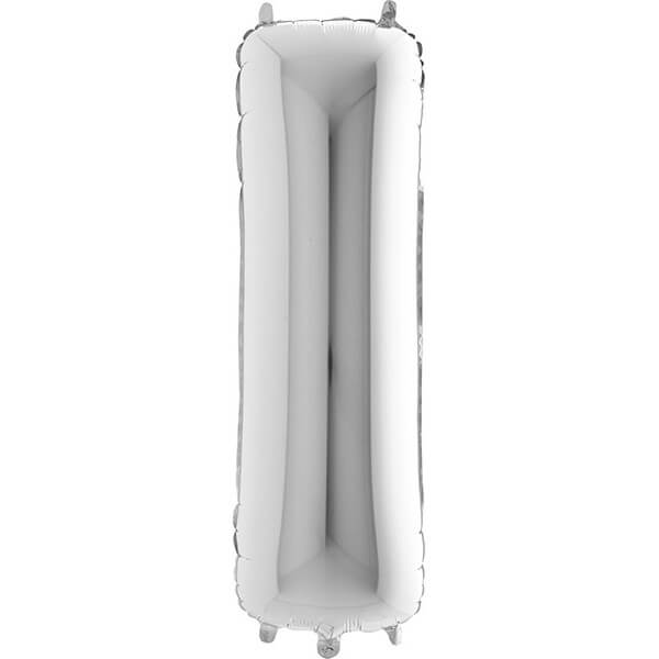 SILVER LETTER I BALLOON