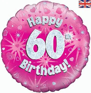 Age Birthday 60 Pink