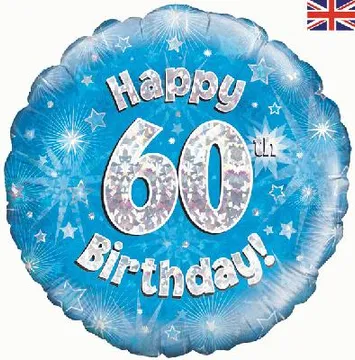 Age Birthday 60 Blue