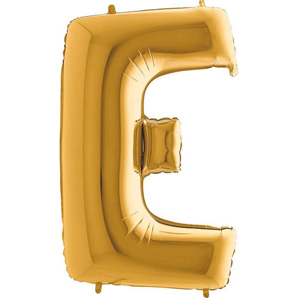 GOLD LETTER E BALLOON