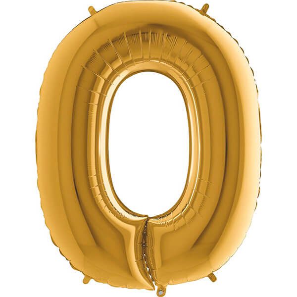 GOLD LETTER O BALLOON