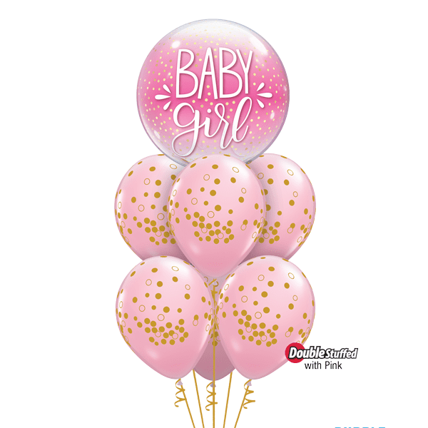 BABY GIRL BALLOONS LARGE BOUQUET
