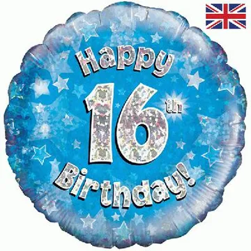 Age Birthday 16 Blue