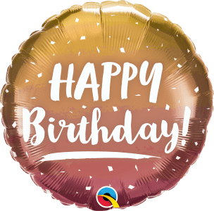 Ombre Gold & Rose Gold Birthday