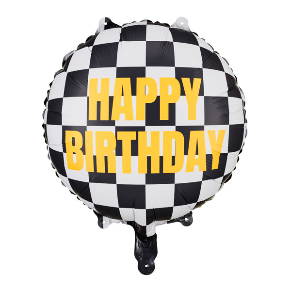 Racing Checkered Birthday Balloon