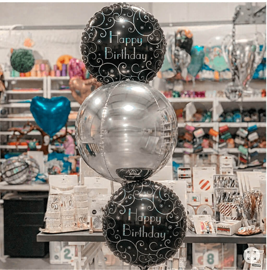 Black Tie Birthday Balloons