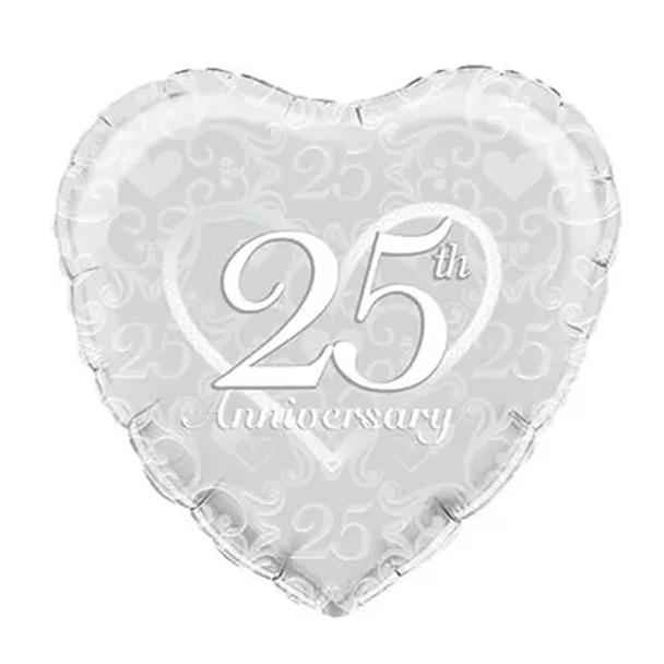 Silver 25th Anniversary balloon