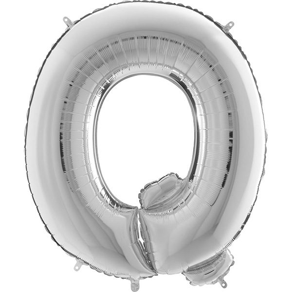 SILVER LETTER Q BALLOON