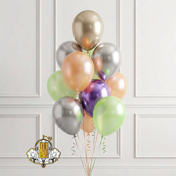 bright helium balloon bunch that brings colour, movement, and festive charm to birthdays, graduations, anniversaries, or any special occasion worth celebrating.
