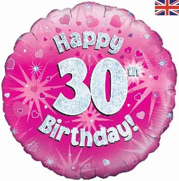 Age Birthday 30 Pink