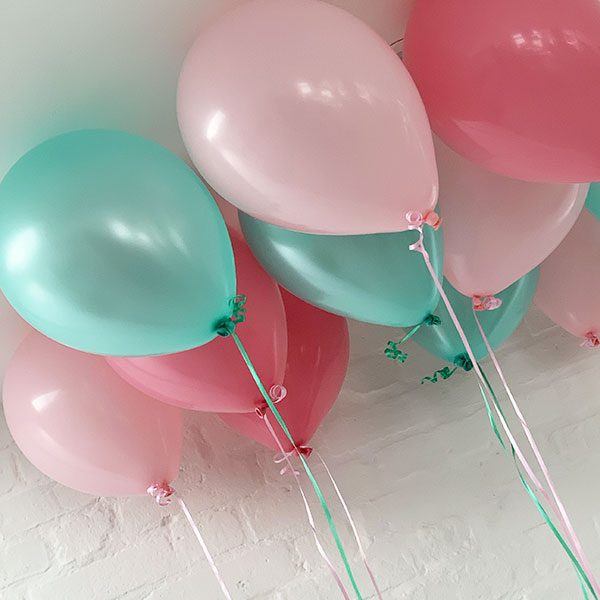 SALMON & CUCUMBER CEILING BALLOONS