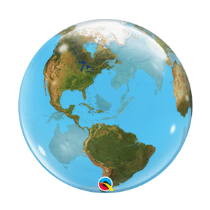 Globe Bubble Balloon 22"
