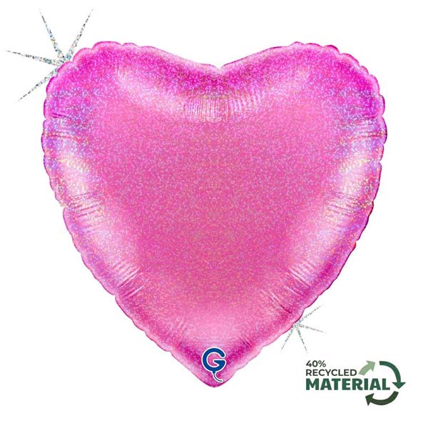 Holographic Fuchsia Pink Heart