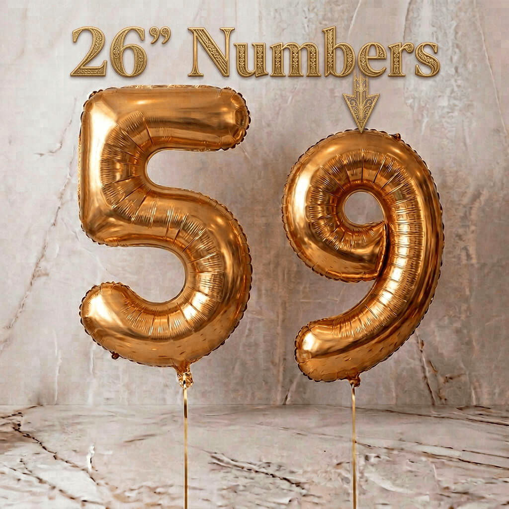 Large 26 inch Number Balloons