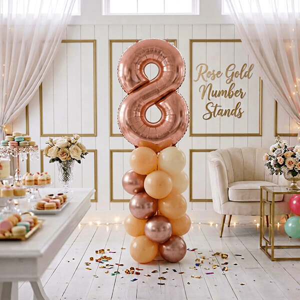 Rose Gold Number Stand